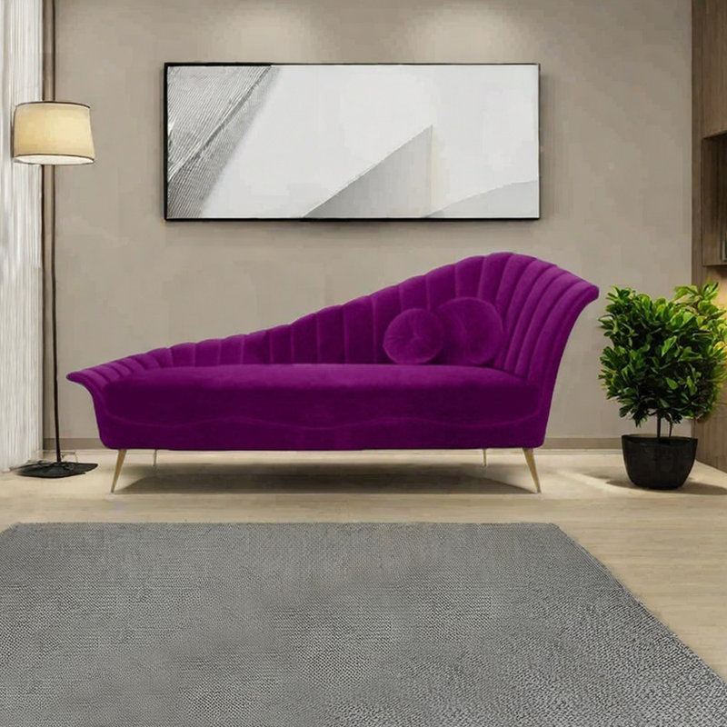 Fauteuil inclinable en bois massif et flanelle éponge, Orienté à droite, Mauve