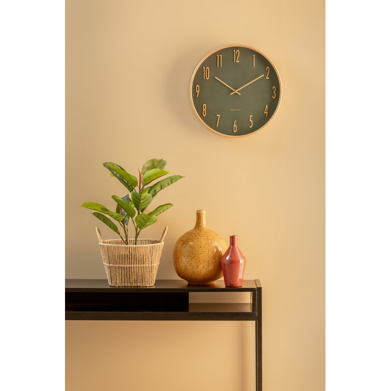 Gracil Plywood Wall Clock, Red