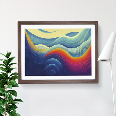 XH1022-4033X Flowing Ocean Wave Abstract - Single Picture Frame Print