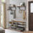 Anthoula Wall Mounted Floating Shelf With Hanging Rail and Hooks