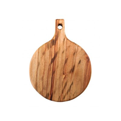 Natural Laurel Wood Anti Bacterial Round Pizza Paddle Board -  HomeRoots, 1000469164