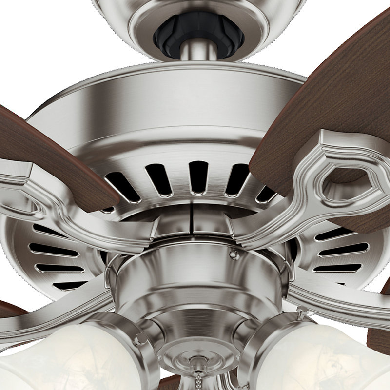 42" Premier Bronze Ceiling Fan with Walnut Blades and Lights