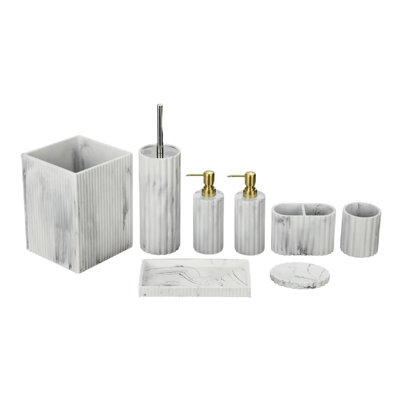 8pc Resin Bathroom Accessories Set