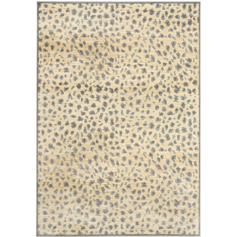 Tapis gris clair/crème Martha Stewart, Rectangle 5 pi 3 po x 7 pi 6 po