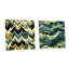 Camouflage vert et brun vague - ensemble abstrait d'art mural acrylique sur verre-838206363