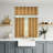 Zaybree Cotton Blend Button Tab Top Cafe Curtain-882278412