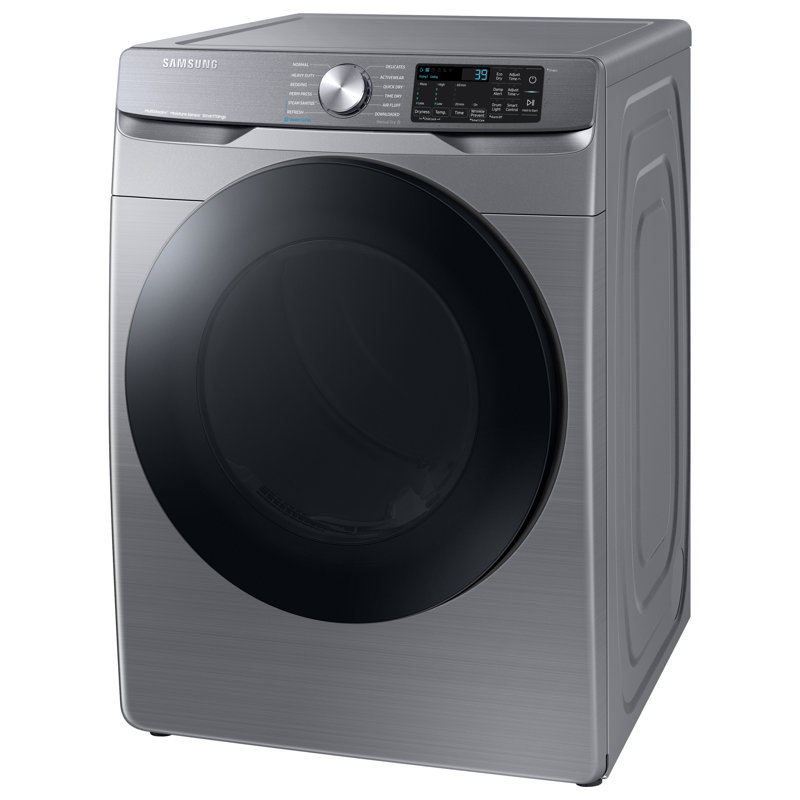 Samsung 7.5 cu. ft. Smart Dryer with Steam Sanitize+, Platinum, Electric
