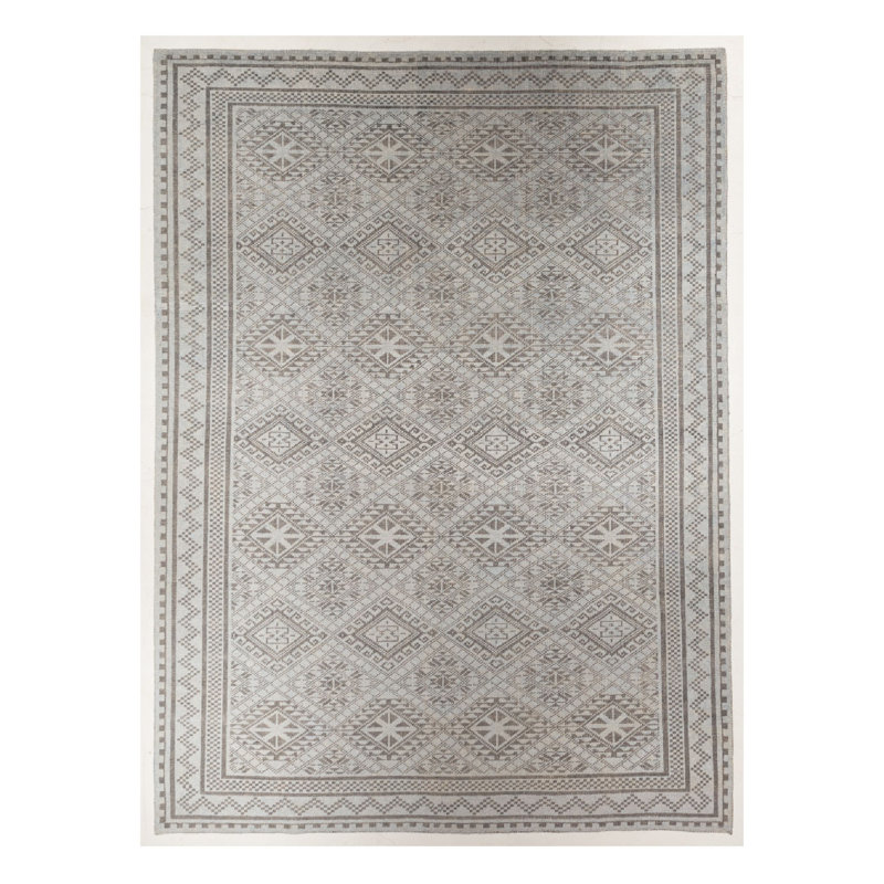Hand Knotted Geometric Rug