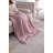 Cotton Throw Blanket 50x60 2 Pack Pink Tan Tassels Decorative