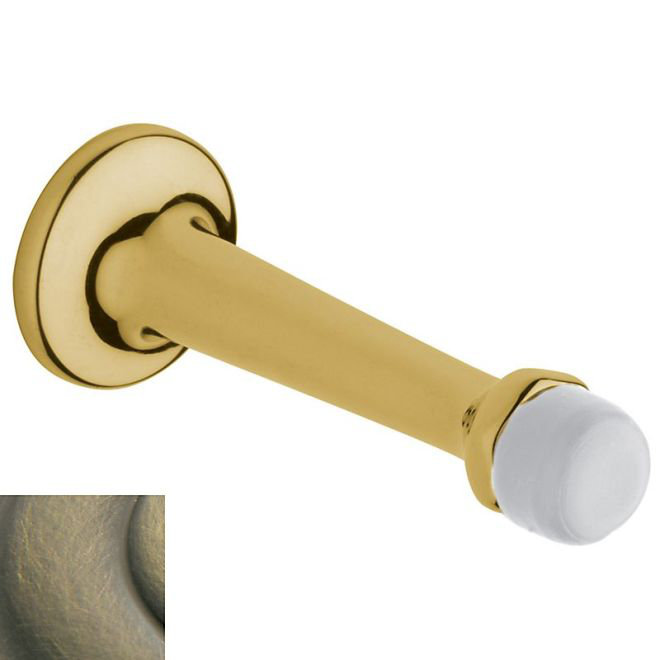 Brass Baseboard Stop, Antique Brass