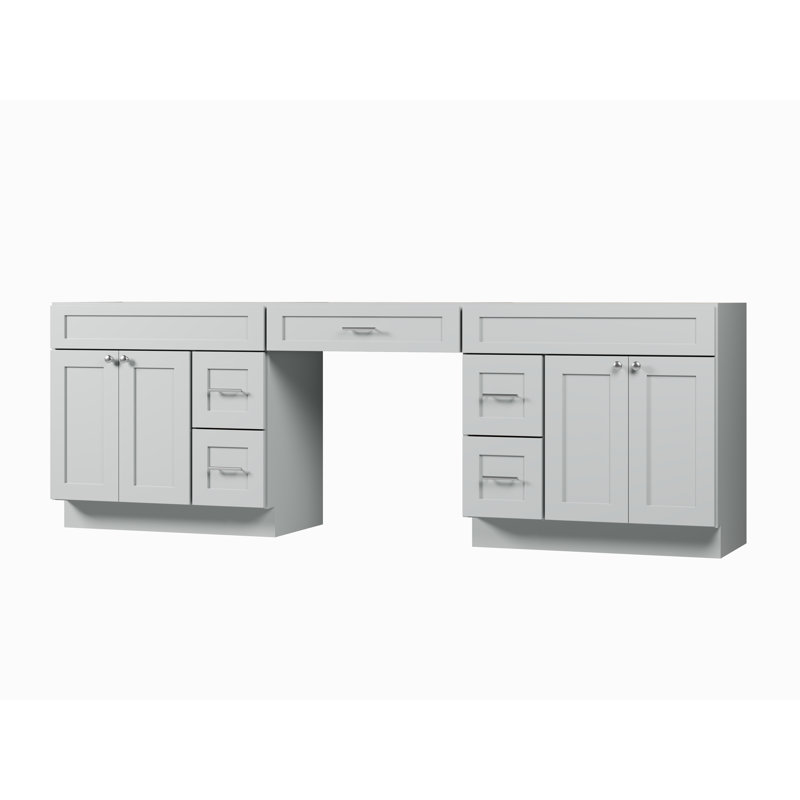 Base de meuble-lavabo double 102 seulement, Gris
