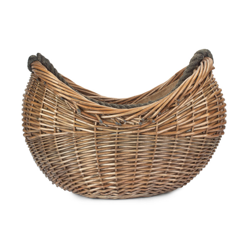 Wicker Rope Handled Carrying Basket
