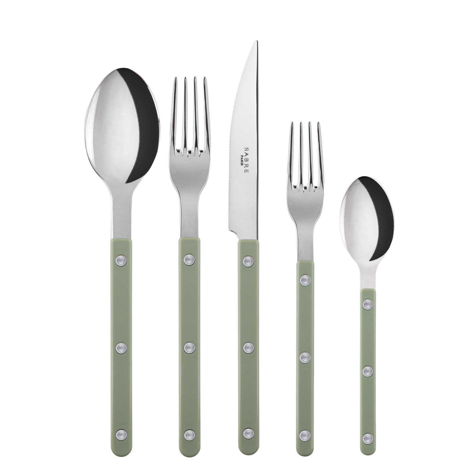 Sabre Paris Bistrot Solid Stainless Steel Flatware Set | Asparagus Set of 5