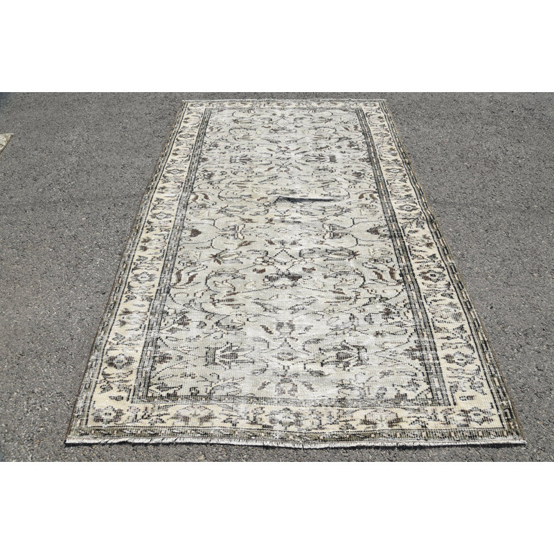 5.2x8.3 ft Large Rugs, Beige Antique Rug, Modern Rugs, Vintage Rug, Turkish Rugs