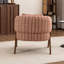 Chaise d'appoint rembourrée de style Mid-Century avec pieds en bois massif-714492436