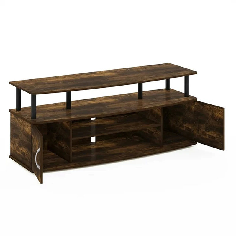 Lansing TV Stand, Amber Pine/Black