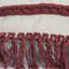 Coussin lombaire tressé à franges en macramé-101178598
