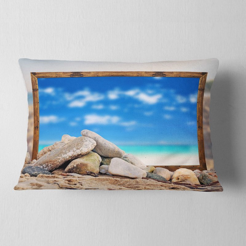 Coussin décoratif ciel au-dessus de mer à effet décoratif bord mer