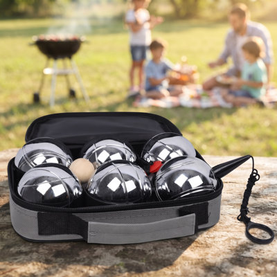 LifeSky Bocce Ball Set for Adults: 1-Bag All-in-Go Convenience - Durable Fun for 100+ Outdoor Gatherings - Backyard Beach Lawn Family Party Games