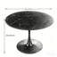 Table tulipe de 42,1 po, table de salle à manger Mid-Century pour 4 à 6 personnes - plateau de table rond en panneau de fibres à densité moyenne (le plateau de table est composé de deux panneaux), table de salle à manger à piédestal, table de bout et table basse de loisir-720889873