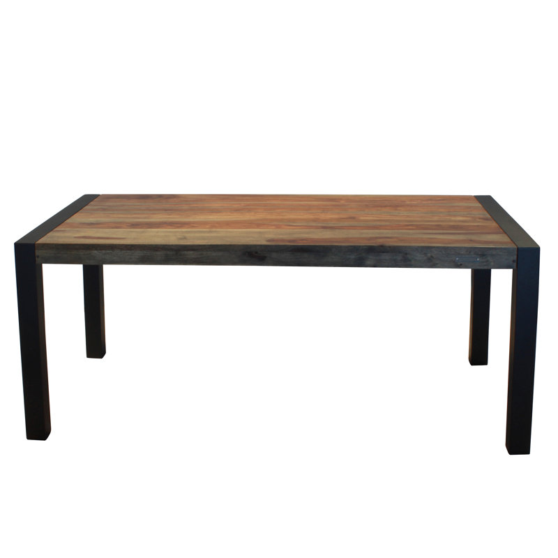 Table de salle à manger Shameka, Bois de sheesham gris