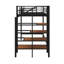 Lit mezzanine simple en métal avec tablette-99016606