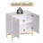 2 Door White Locker Accent Cabinet