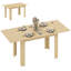 Table de salle à manger extensible, table de cuisine pour 6 à 8 personnes, bois naturel