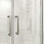 Porte de douche coulissante double en nickel brossé avec verre trempé transparent VIGO Paloma l 56 po à H 74 po x H 74 po-124638803
