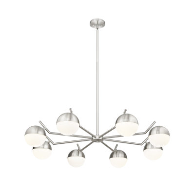 Lustre 8 lumières Trombetta en noir mat