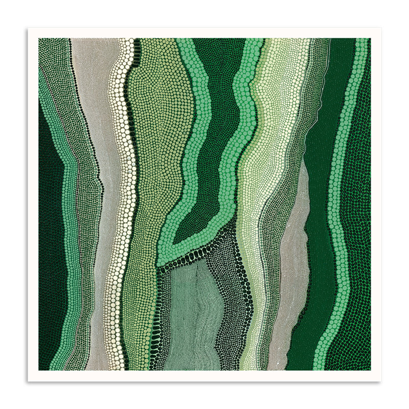 Yurrurru - Scrub by Kamilya Lowana White - Print, Paper, 66cm H x 66cm W