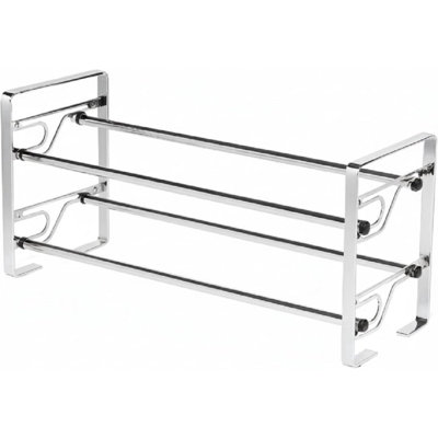  2-Tier Long Shoe Rack – Wide Sturdy Metal Shoe Storage Shelf, Free Standing Self-Assembly Shoe Organizer for Closet, Bedroom, or Entryway, Easy to Assemble Zapatera para Closet (Pack of 2)