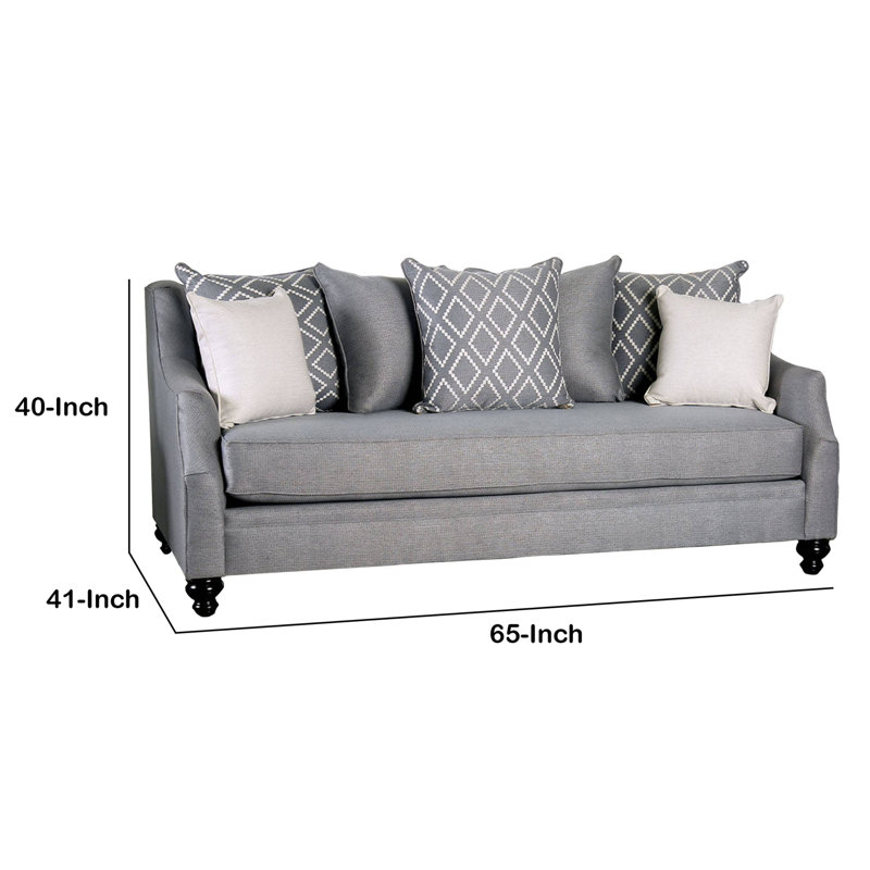 Canapé Alf, H 40 po x l 65 po x P 41 po, Grey
