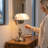 Kandace Antique Vintage Nickle Sleek White Glass Shade Bankers Table Lamp With Pull Switch For Living Room-122625798-129105554