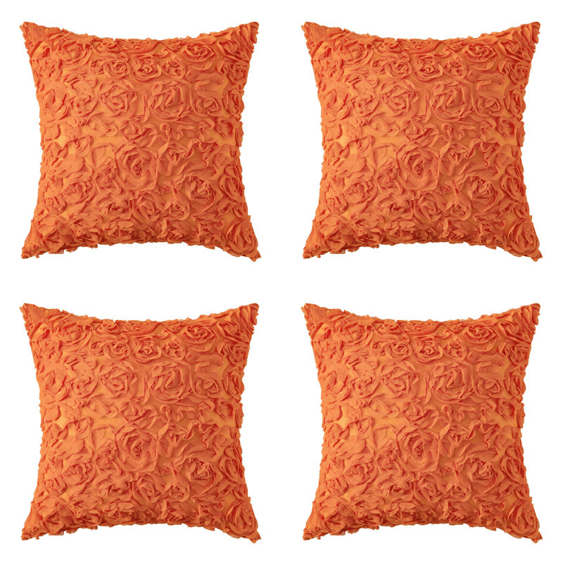 Microsuede Pillow Cover, 18" x 18", Orange