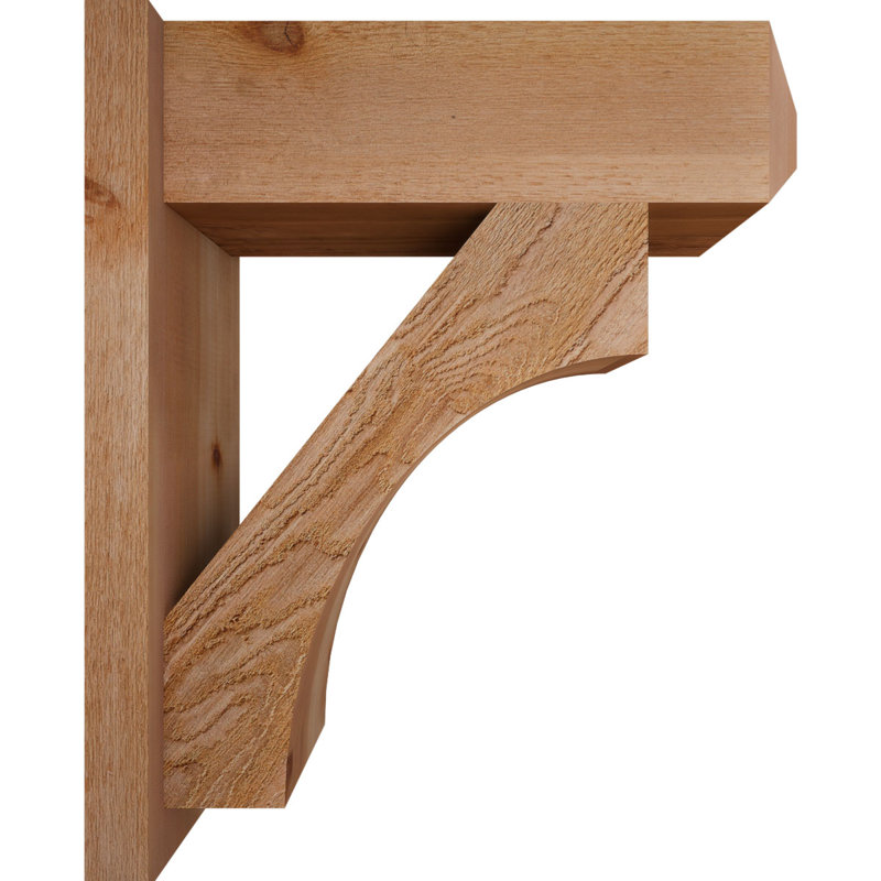 Persienne en bois rustique Westlake Craftsman, P 24 po x H 28 po, Cèdre rouge de l'Ouest de 8 po (sciage brut)