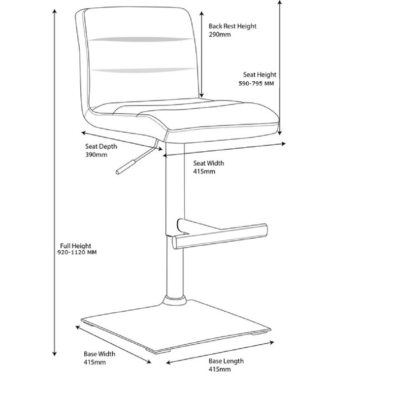 Upholstered Adjustable Height Counter Stool with Metal Frame