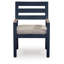 Chaise avec accoudoirs d'extérieur avec coussin L chariot (ensemble de 2)