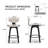 26'' Upholstered Swivel Counter Stool With Back And Bentwood Legs-665381258