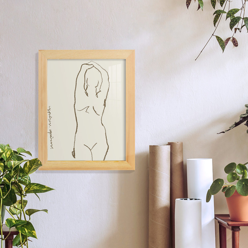 Toi et moi I, impression sur papier, H 15 po x l 12 po x P 1 po, Encadré naturel