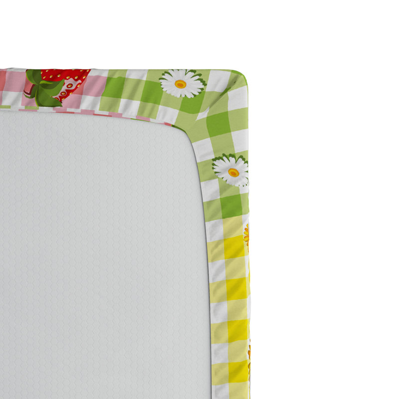 Microfiber Plaid Fitted Sheet, Queen Fitted Sheet, Red/Yellow/Blue Plaid