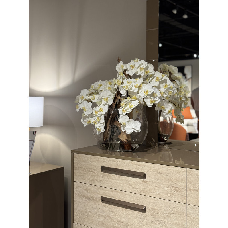 Orchid Faux Floral Arrangement in Vase