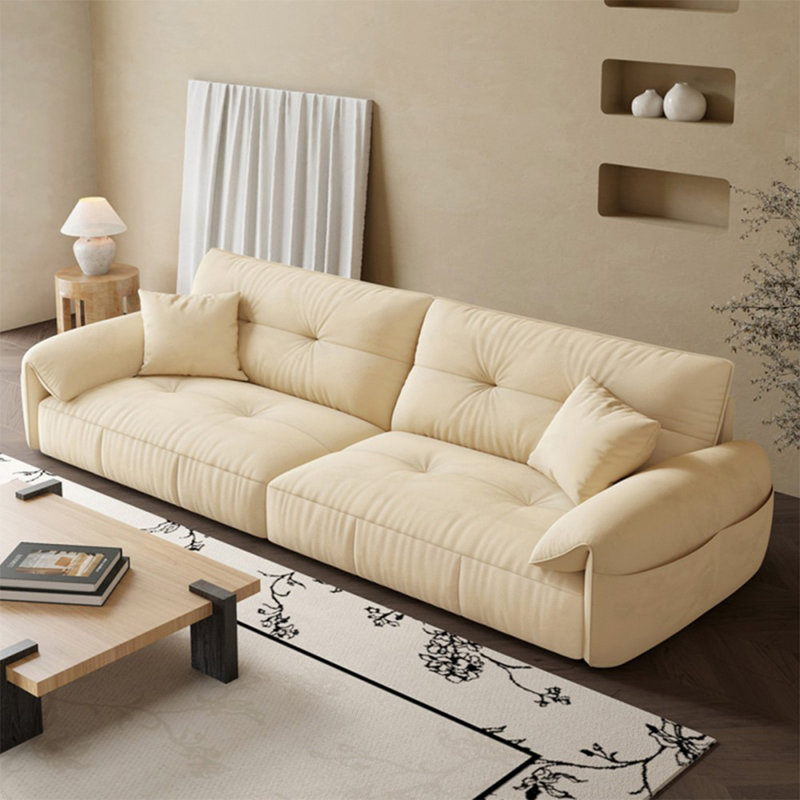 Coussin beige modulaire 100% polyester, H 33,86 po x l 114,17 po x P 38,58 po