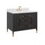 Meuble-lavabo noir 48 po avec lavabo encastré rectangulaire Verona-312077078