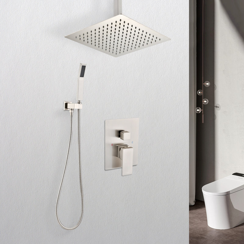 Thermostatic Complete Shower System, Brushed Nickel