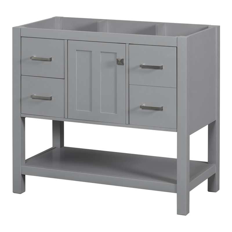 Base de meuble-lavabo simple Elayjah 36, Gris