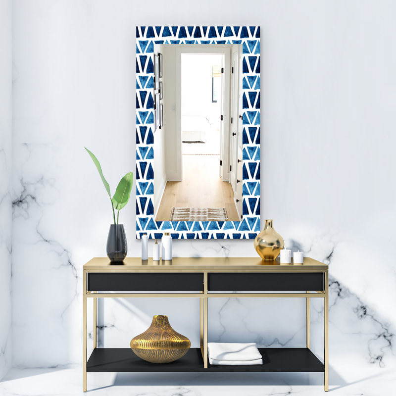 Modern Wall Mirror, 30" H x 48" W, Geometric