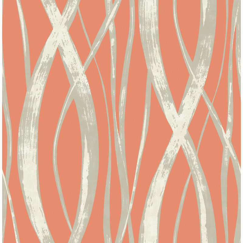 Rouleau de papier peint L 33 pi x l 20,5 po Pevensie, Orange Portland