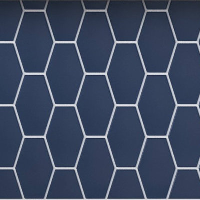 Long Hex 10.60in.x11 in. Glass Mosaic Tile