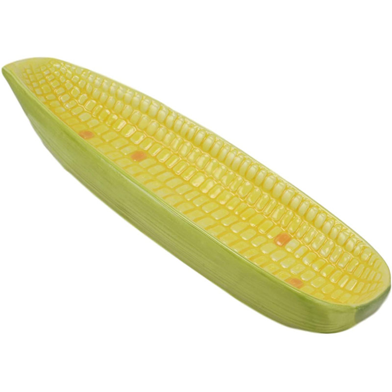 Manorbier Gourmet Kitchen Hearty Corn Ear Half Salad Plate